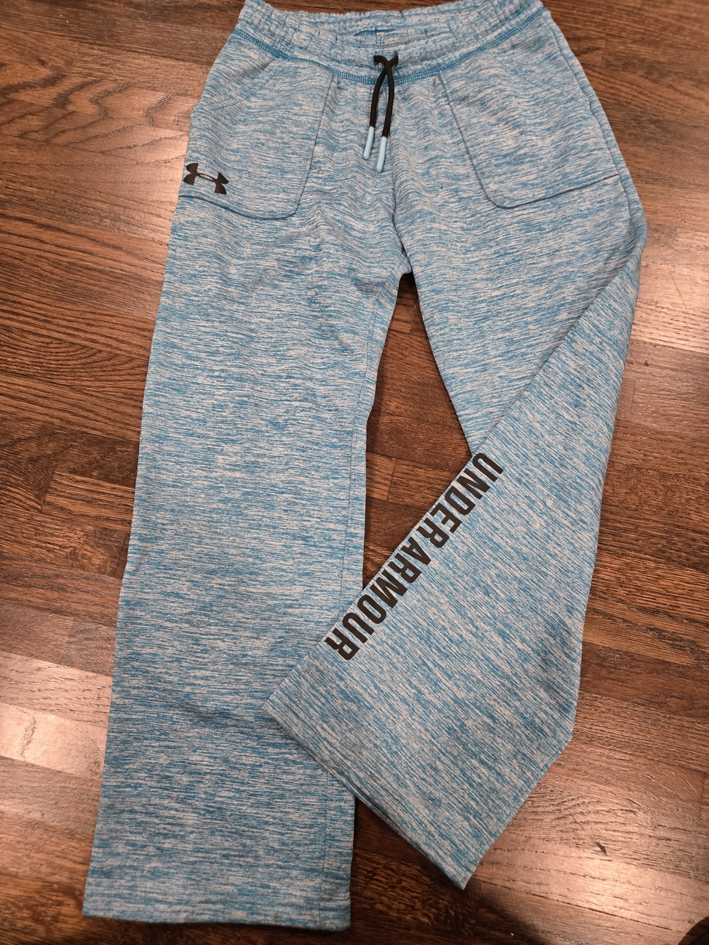 Under Armour Kids Light Blue Heather Joggers with Logo